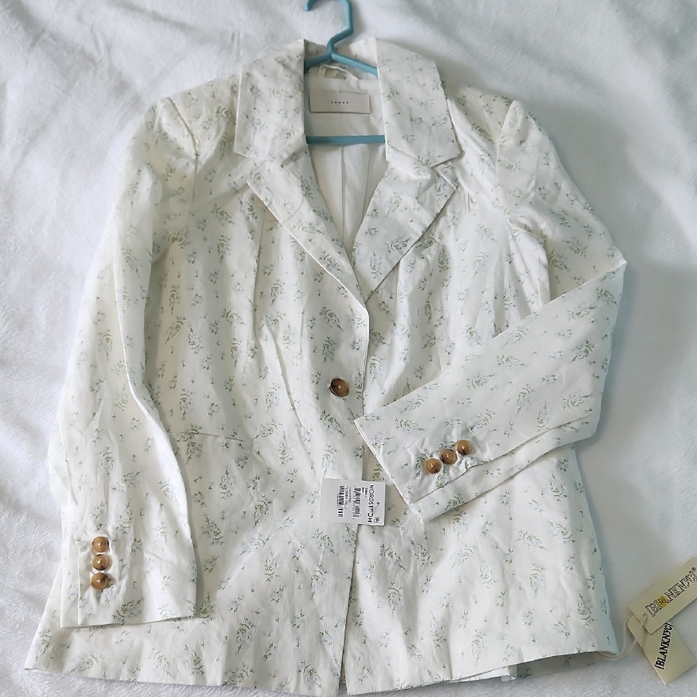 Blank NYC Cream Floral Women's Blazer